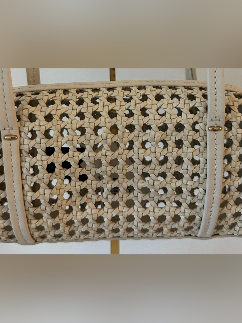 Madewell Woven Brioche  Shoulder Bag in cream leather - Picture 6 of 8